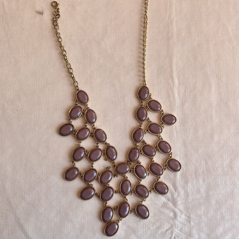 Gold and mauve necklace FREE WITH TOP OR DRESS PURCHASE